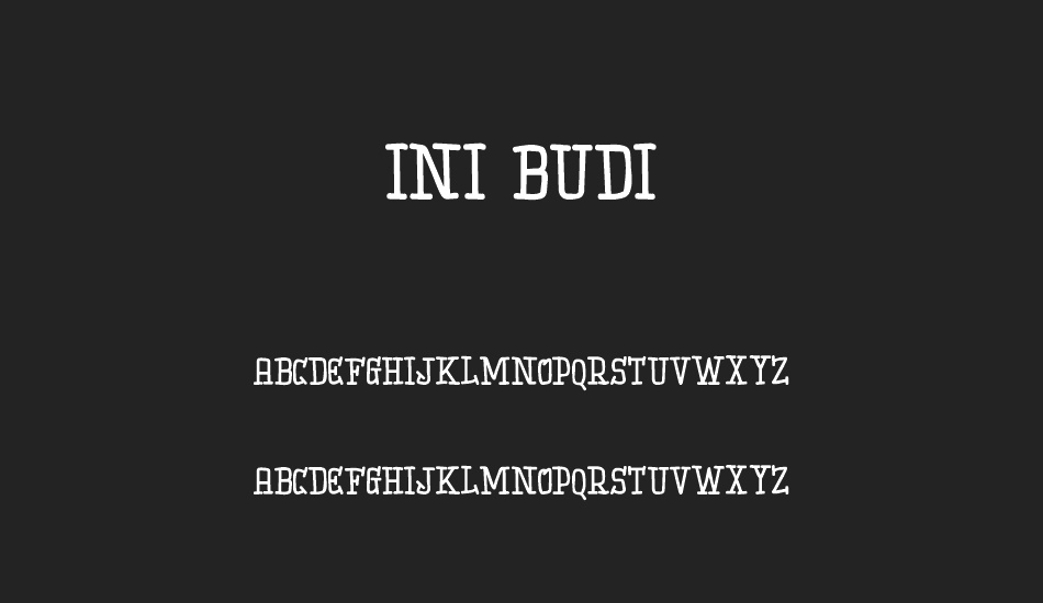 INI BUDI font