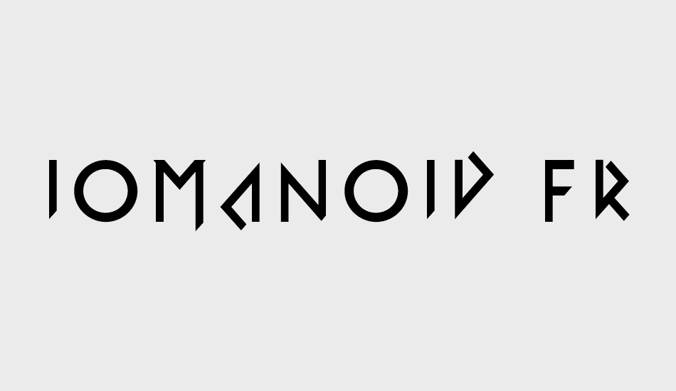 Iomanoid Front font big