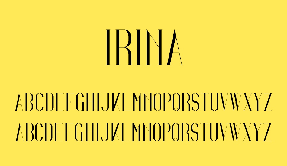 Irina font