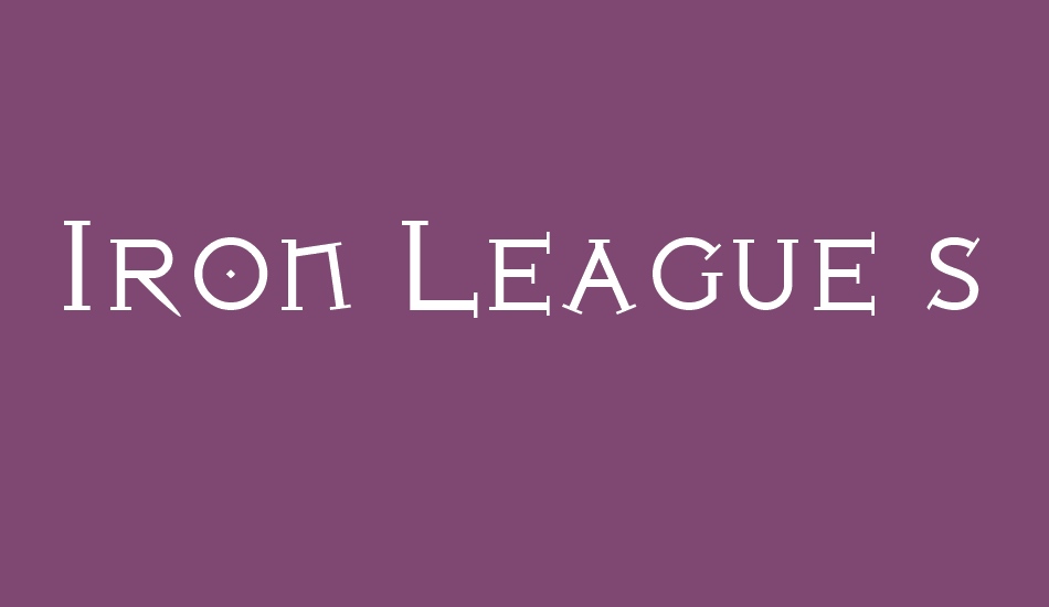 Iron League smallcaps font big