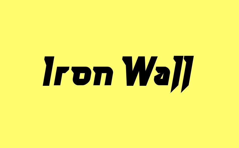 Iron Wall font big
