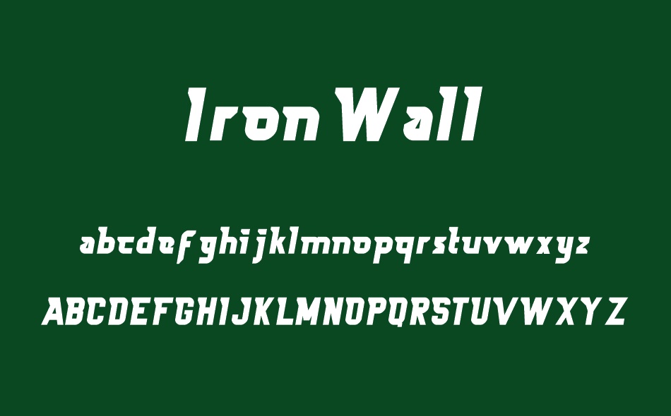 Iron Wall font
