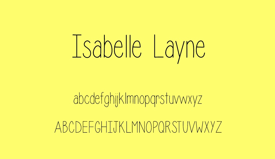 Isabelle Layne font