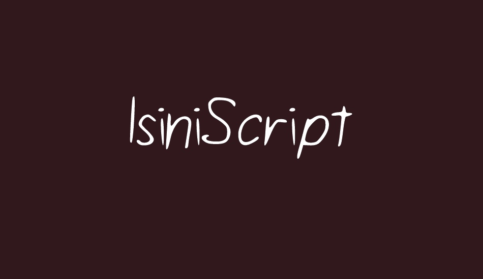 IsiniScript font big