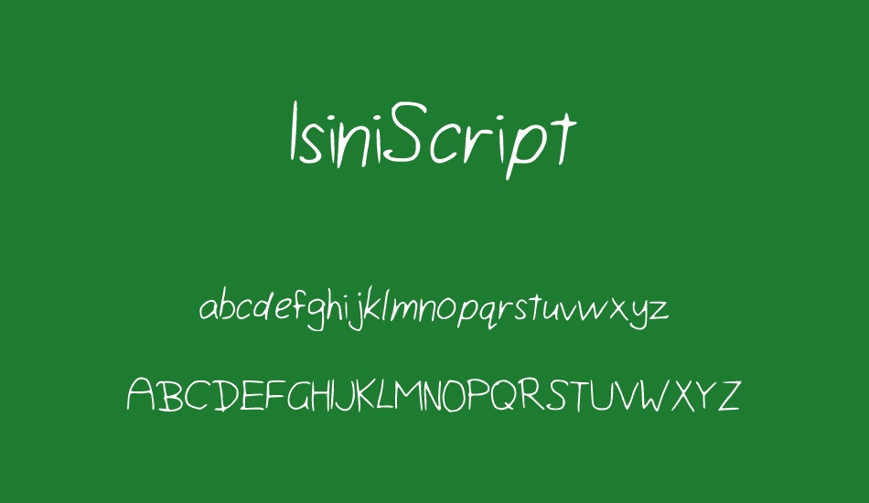 IsiniScript font