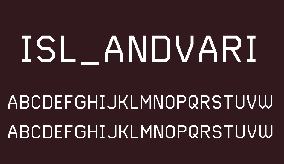 ISL_Andvari font