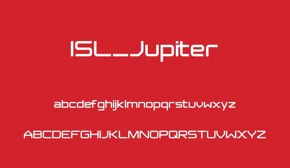 ISL_Jupiter font