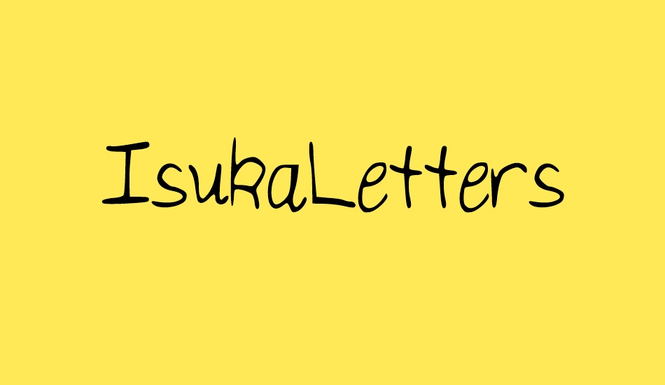 IsukaLetters font big