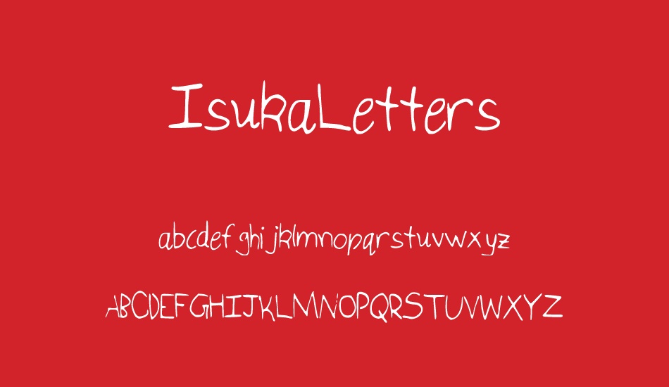 IsukaLetters font