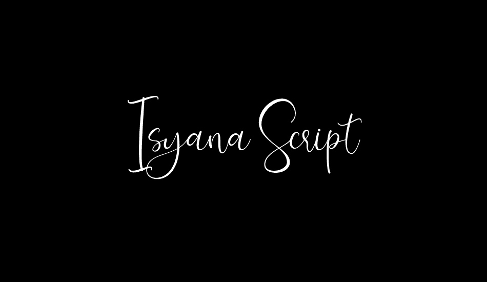 Isyana Script font big