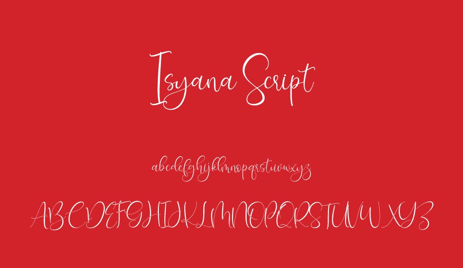 Isyana Script font