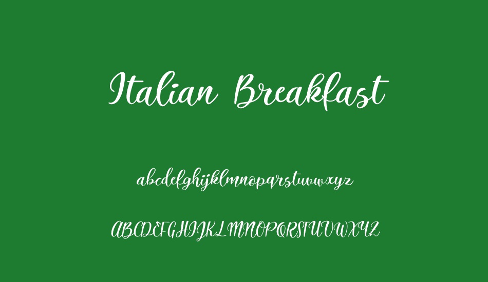 Italian Breakfast font