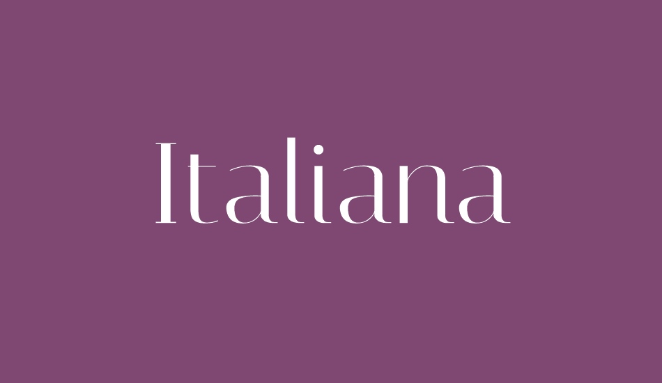 Italiana font big