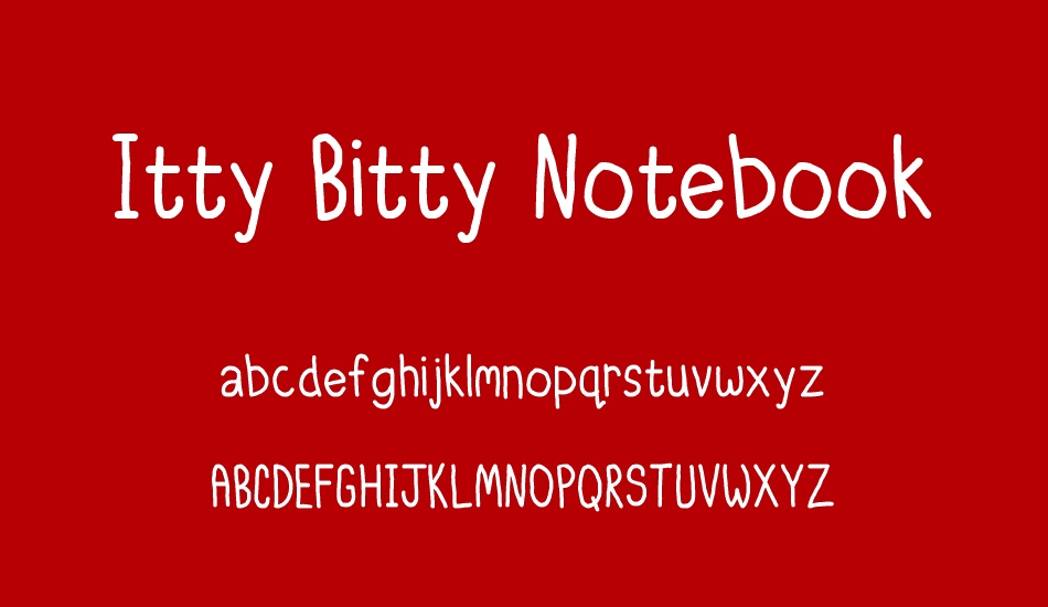 Itty Bitty Notebook font