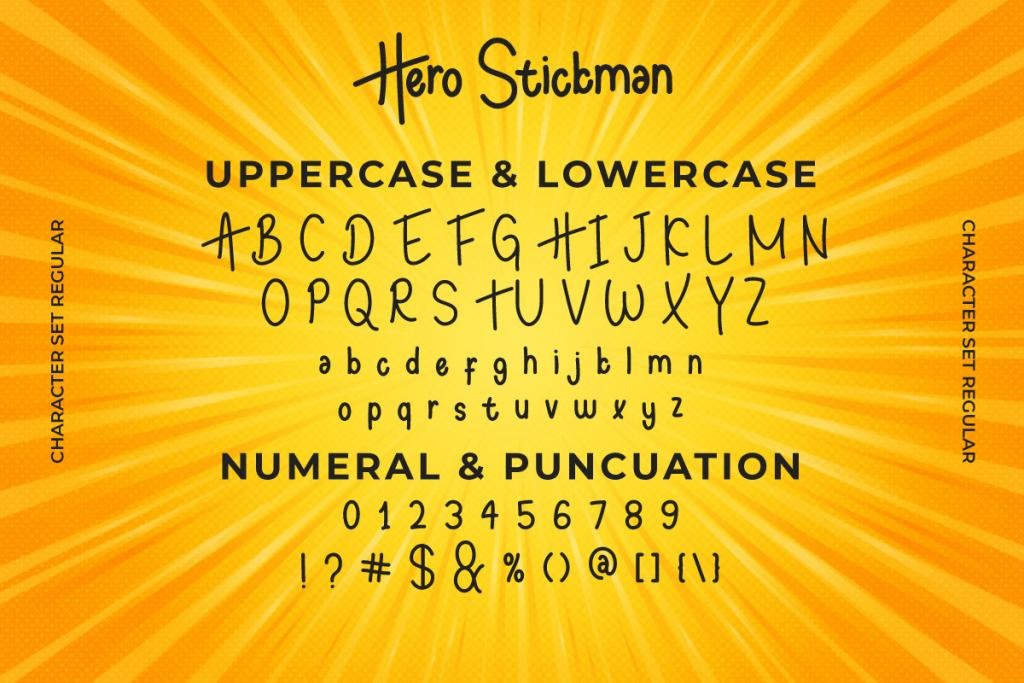 Hero Stickman Demo Font Family